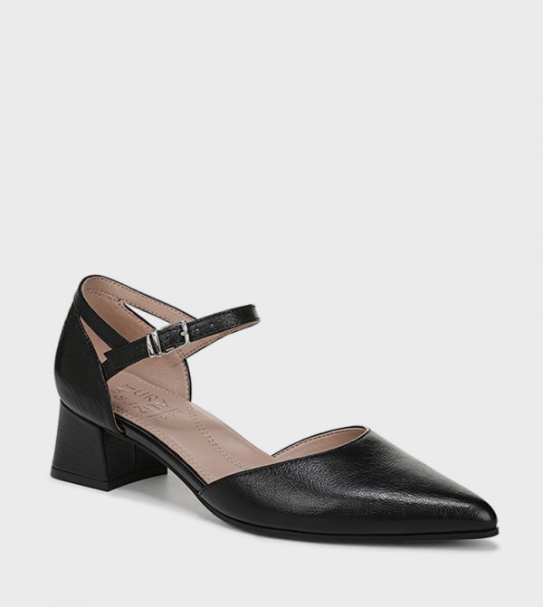 MADDOX Ankle Strap Block Heel Pumps