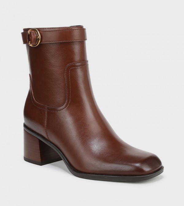 ICY Block Heel Ankle Boots