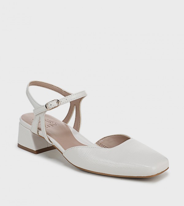 HATTIE Square Toe Block Heel Pumps