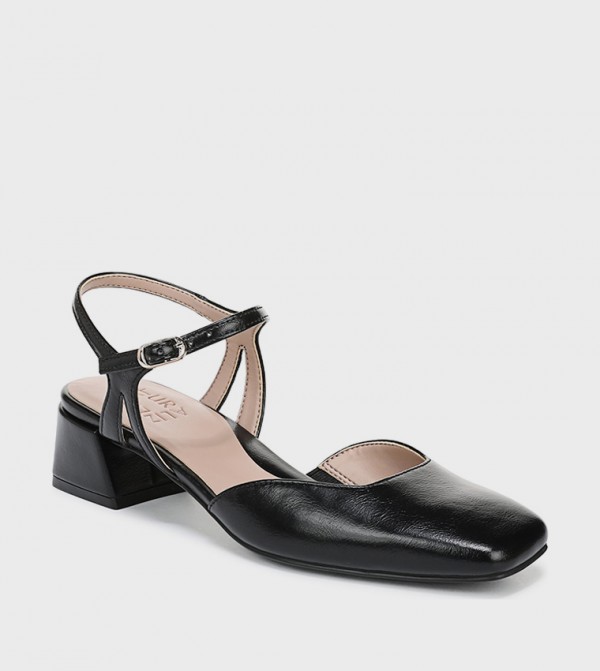 HATTIE Square Toe Block Heel Pumps