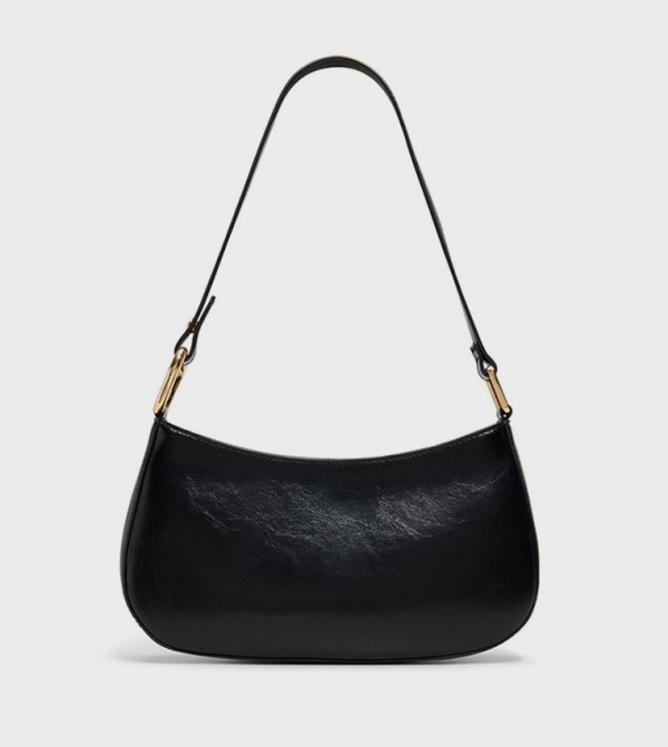 JAIDA Solid Zippered Shoulder Bag