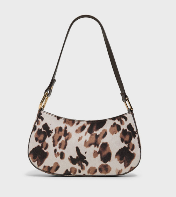 حقيبة كتف بسحاب ونقشة