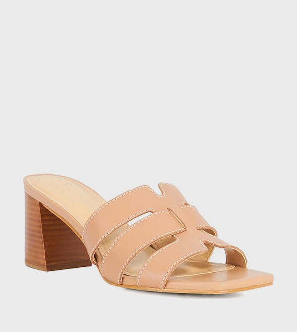 JAYYLA Solid Block Heel Sandals