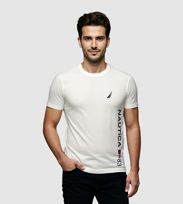 Logo Printed Regular Fit Crew Neck T-Shirt