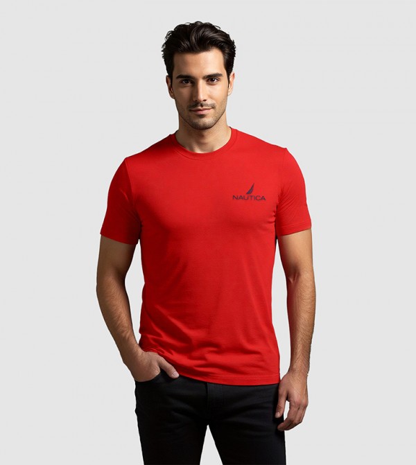 Logo Printed Regular Fit Crew Neck T-Shirt