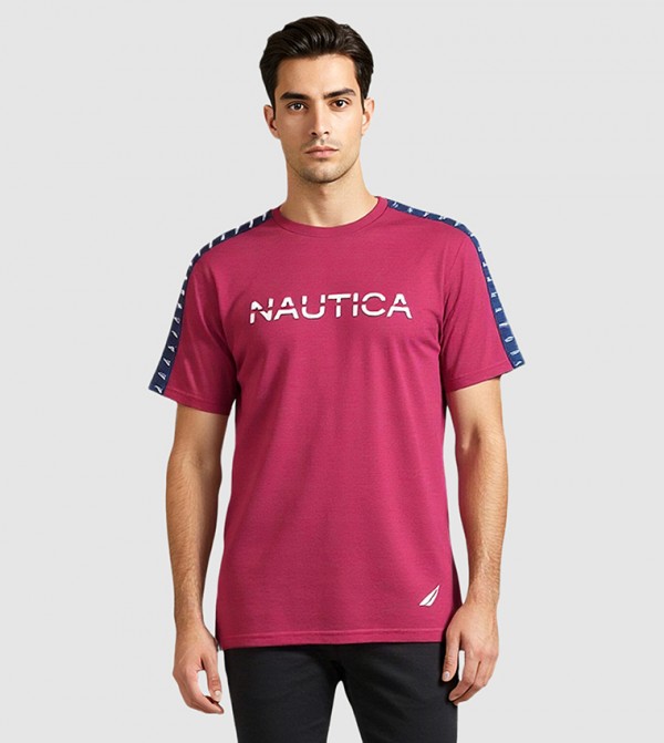Logo Printed Regular Fit Crew Neck T-Shirt