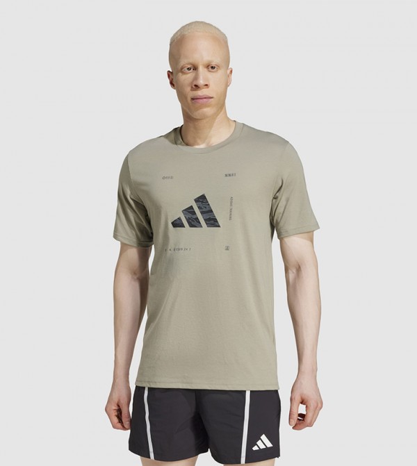 Camo Logo Printed Active T-Shirt
