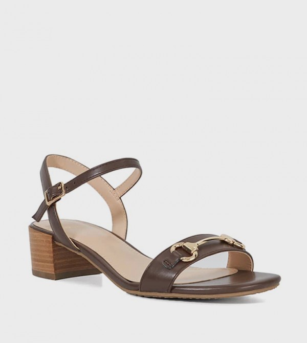 JILLAS Ankle Strap Block Heel Sandals