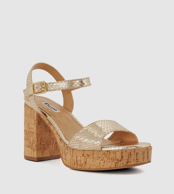 JUST Ankle Strap Block Heel Sandals