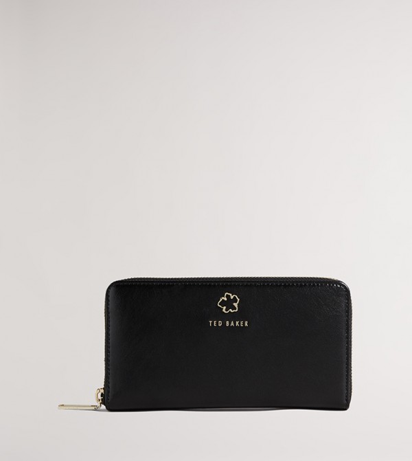 Buy Ted Baker JORJANA Logo Metail Zip Around Wallet In Black 6thStreet UAE