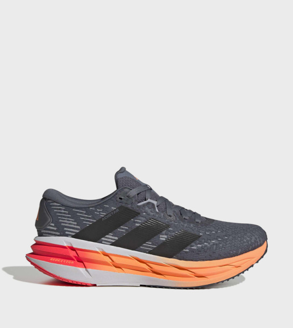 ADISTAR 4 Stripe Detail Lace-Up Running Shoes