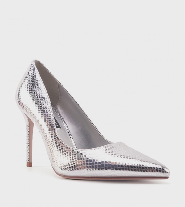 JULIANA Textured Pointed Toe Pumps