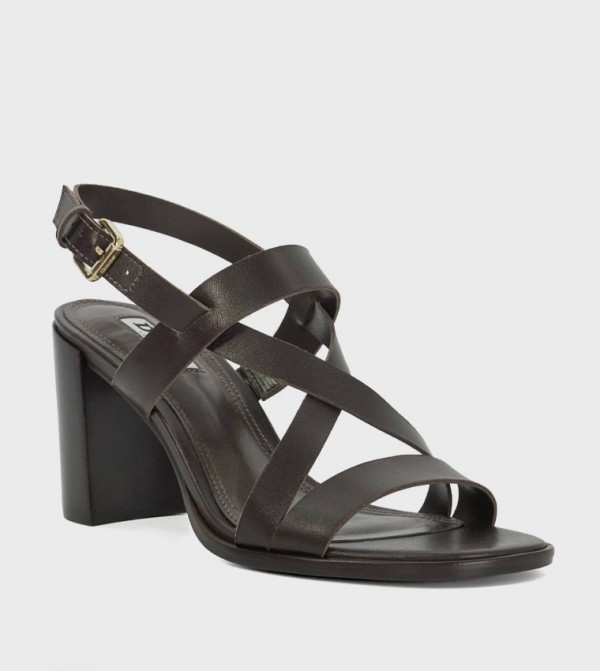 JUNEO Open Toe Block Heel Sandals