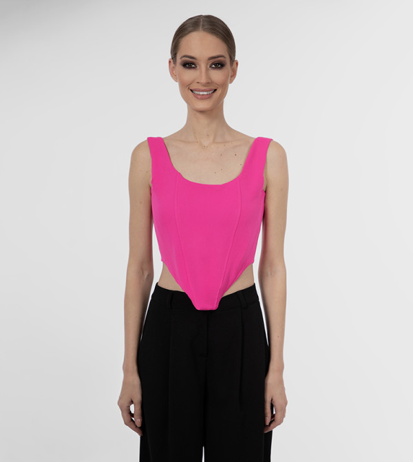 Solid Corset Style Top