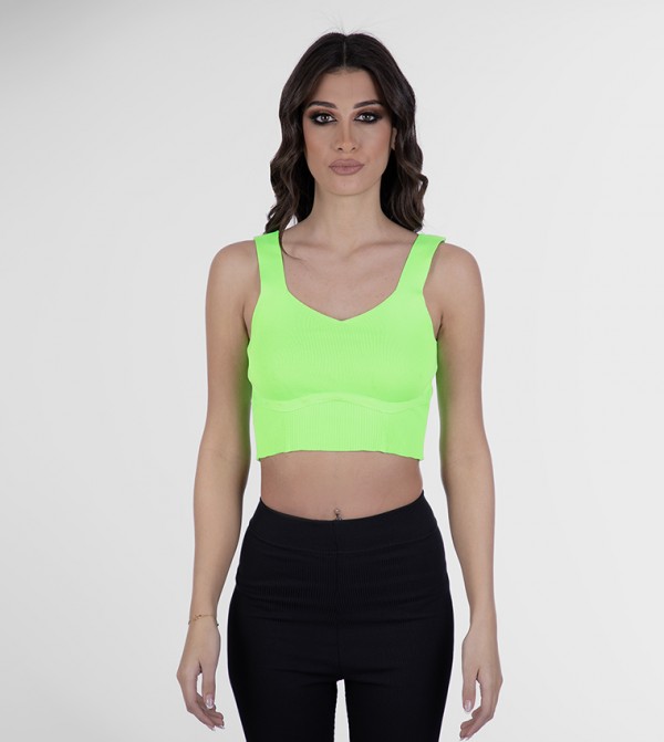Sleeveless Knitted Crop Top