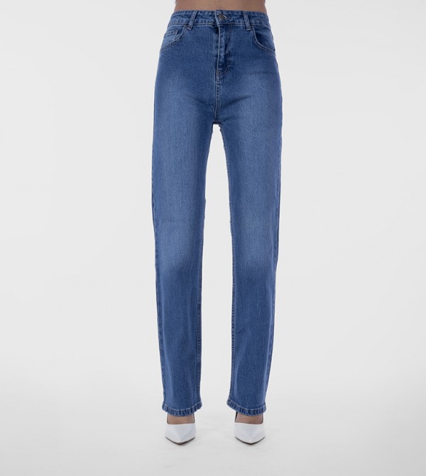 Faded Straight Fit Jeans
