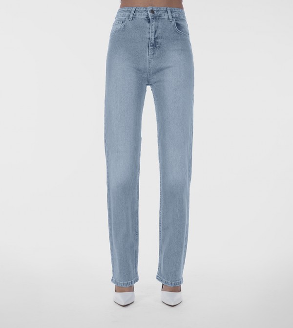 Faded Straight Fit Jeans