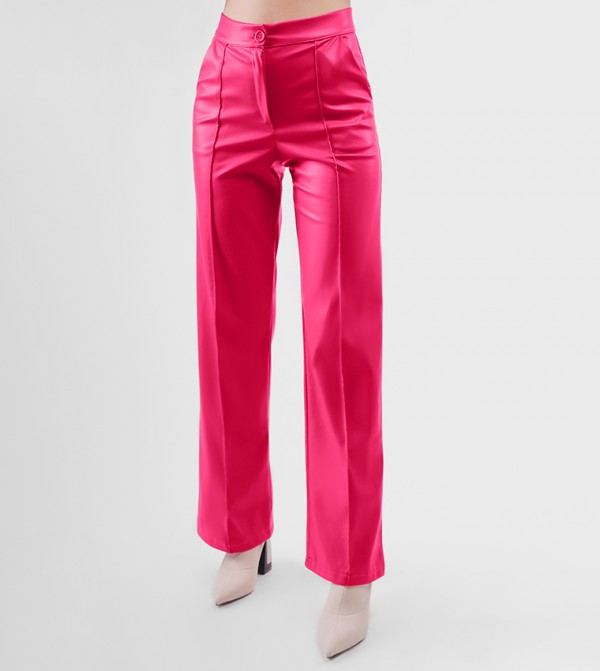 Wide Leg Leather Pants
