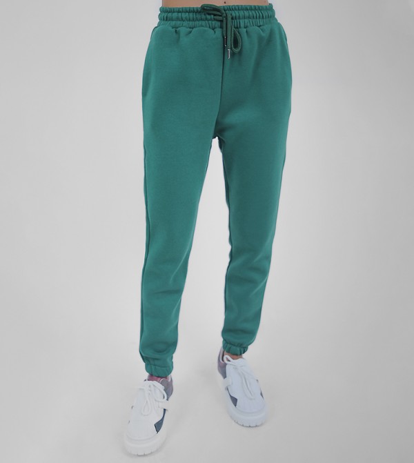 Solid Drawstring Waist Joggers