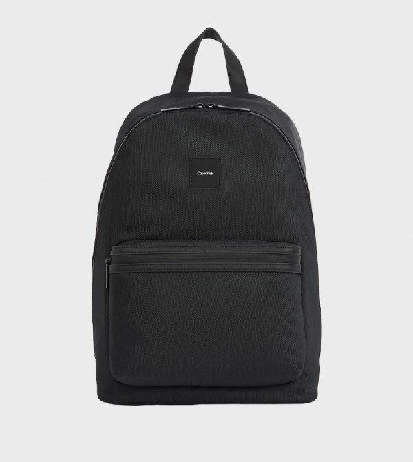 Logo Label Detail Front Pocket Backpack
