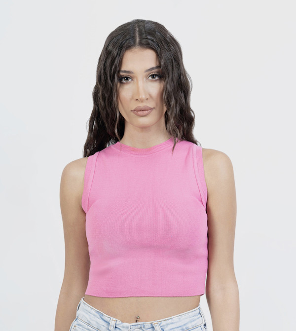 Ribbed Sleeveless Crop Top