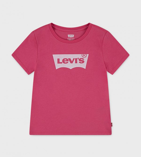 Batwing Logo Printed Crew Neck T-Shirt