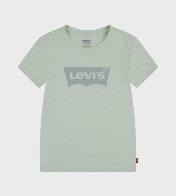 Batwing Logo Printed Crew Neck T-Shirt