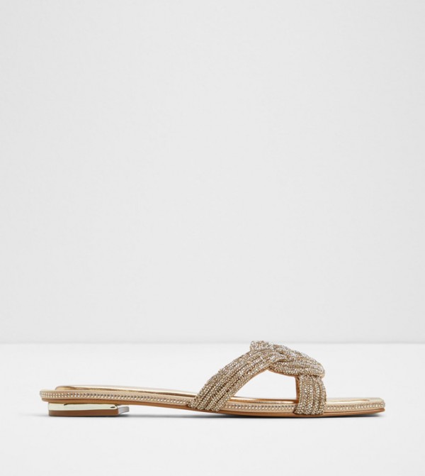 KARLINA Embellished Flat Sandals
