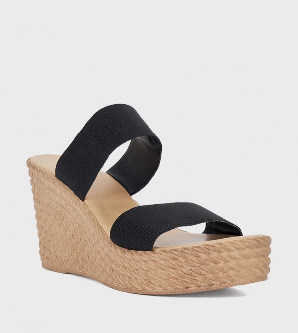 KASON Braid Detail Wedge Sandals