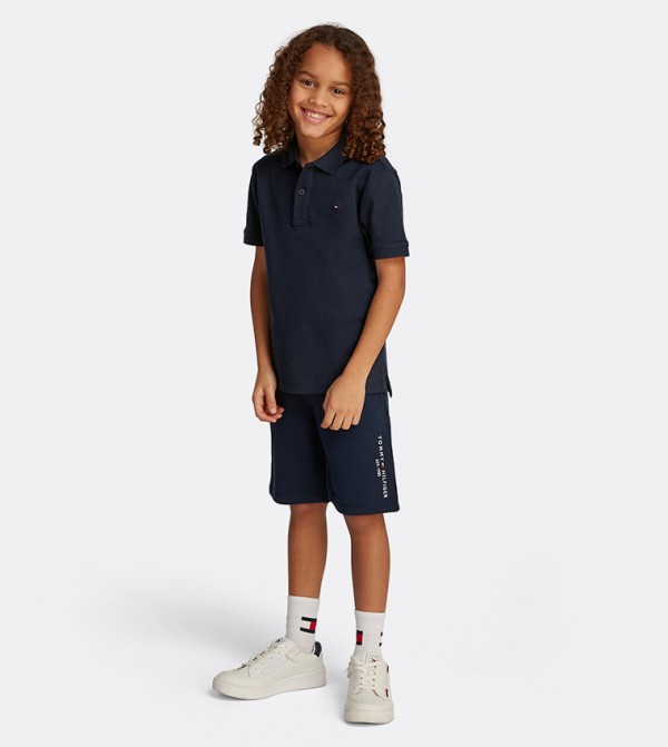 Flag Detail Short Sleeves Polo T-Shirt