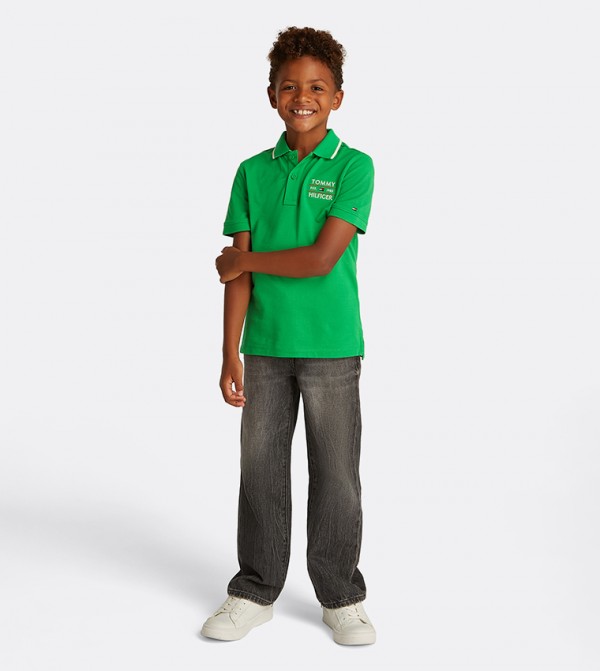 Logo Detail Short Sleeves Polo T-Shirt