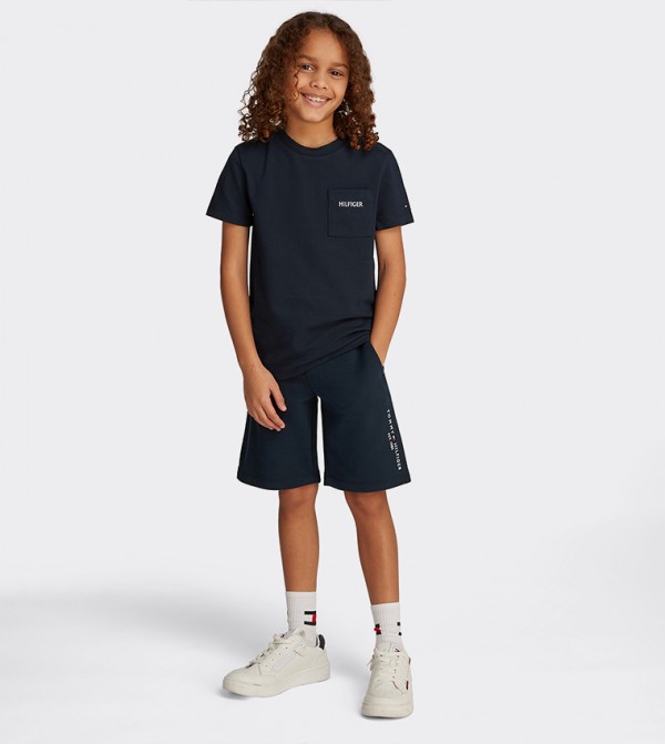 Logo Embroidered Crew Neck T-Shirt