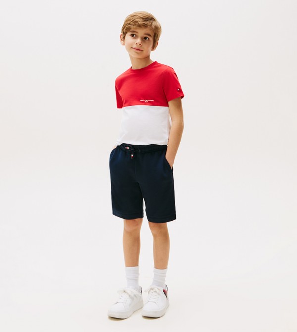 Color Block T-Shirt and Shorts Set
