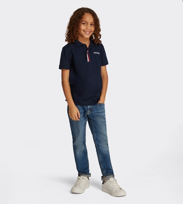 Logo Embroidered Short Sleeves Polo T-Shirt
