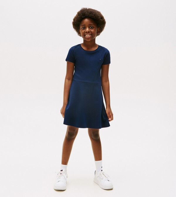 Flag Detail Essential Skater Dress