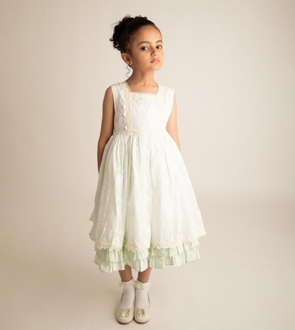 Embroidered Layered Dress
