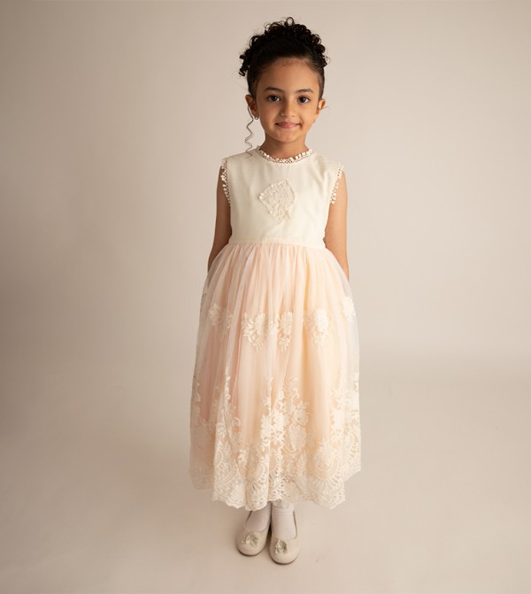 Embroidered Fit and Flare Dress
