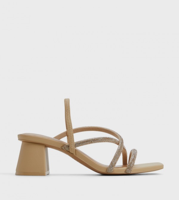 KIIRA Embellished Slingback Heeled Sandals