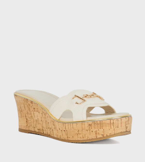 KINDLY Metal Detail Wedge Sandals