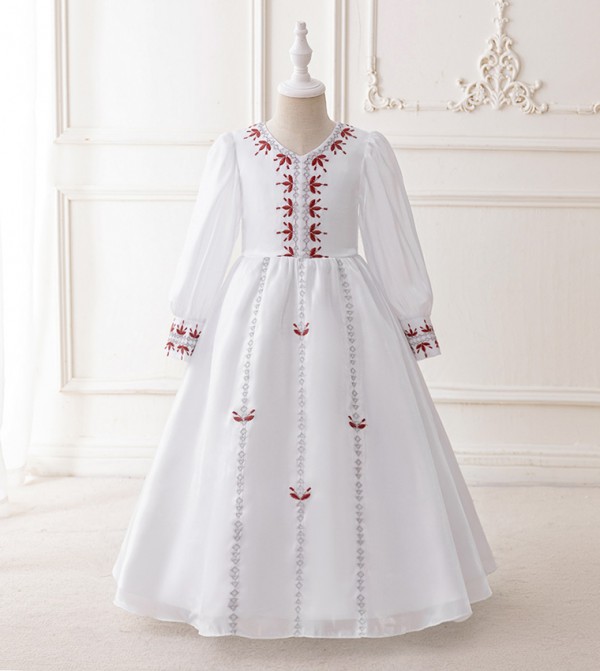 Mariam Embroidered Bishop Sleeves Jalabiya