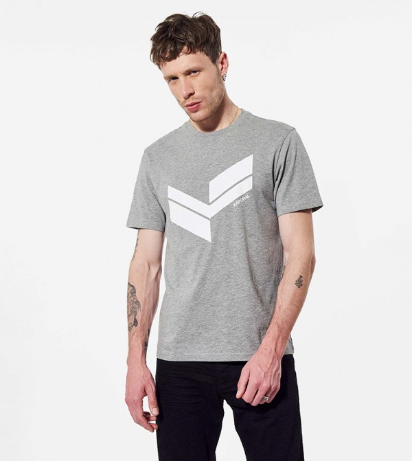 Printed Crew Neck Cotton T-Shirt