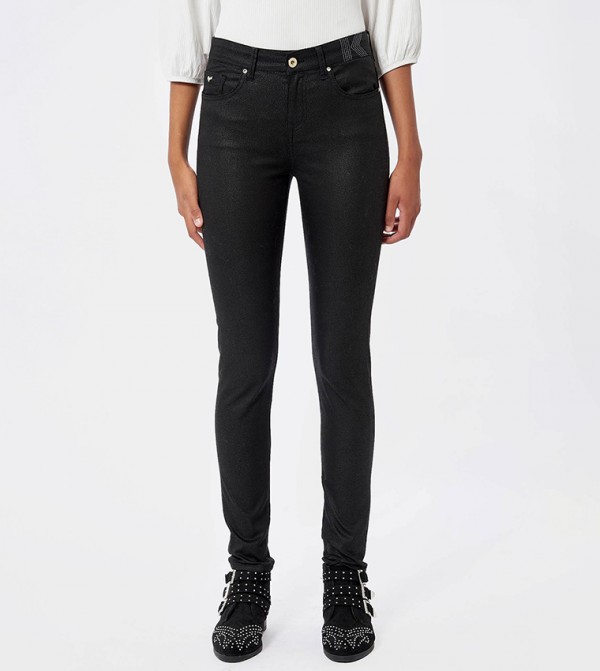 Patterned Slim Fit Jeans