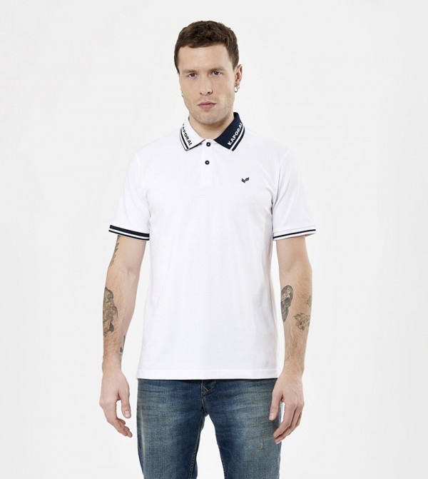 Logo Detail Short Sleeves Polo T-Shirt