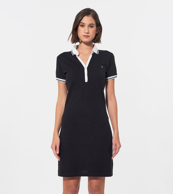 Short Sleeves Polo T-Shirt Dress