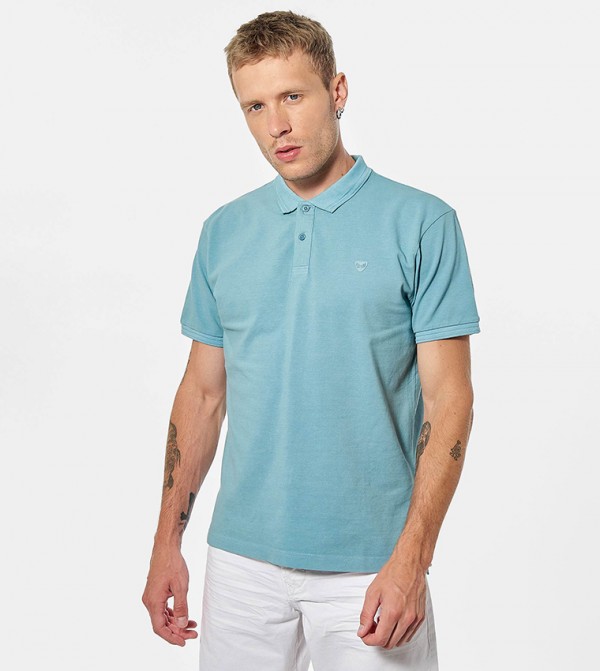 Logo Detail Short Sleeves Cotton Polo T-Shirt