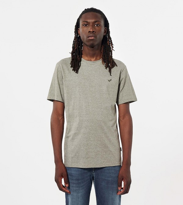 Crew Neck Organic Cotton Chiné T-Shirt