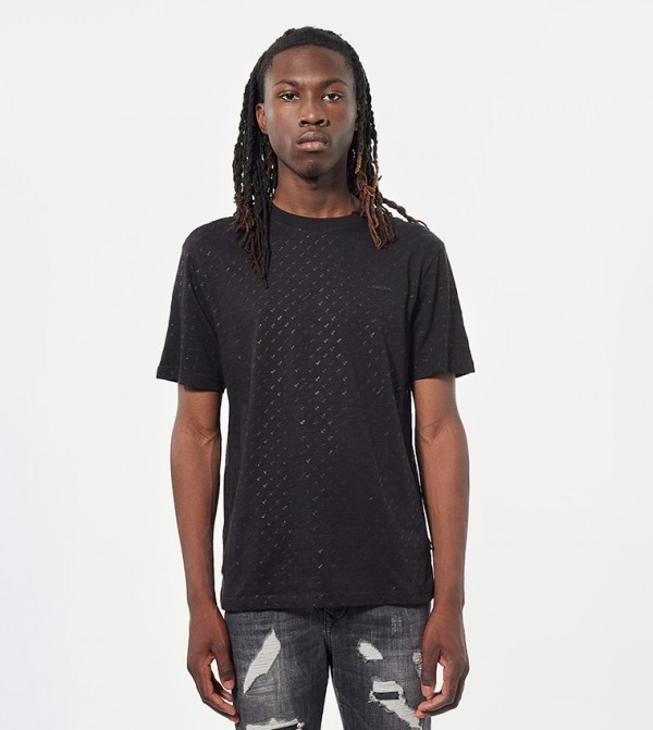 All Over Print Crew Neck Organic Cotton T-Shirt