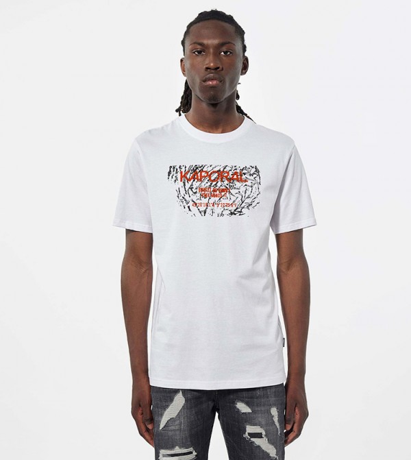 Printed Crew Neck Cotton T-Shirt