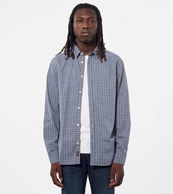 All Over Print Long Sleeves Organic Cotton Shirt