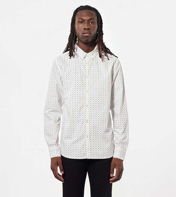 All Over Print Long Sleeves Organic Cotton Shirt